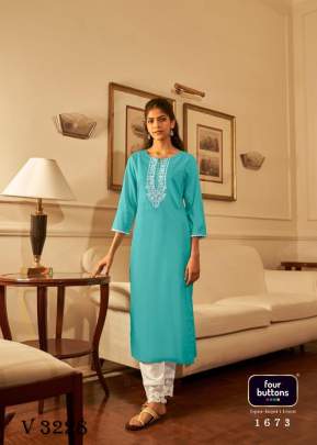 Fancy Kurti In 6 Color By Four Buttons