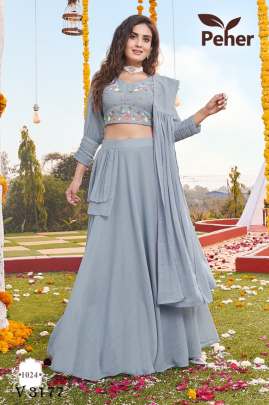 Fancy top skirt and dupatta By Vivils silk mills Pvt LTD