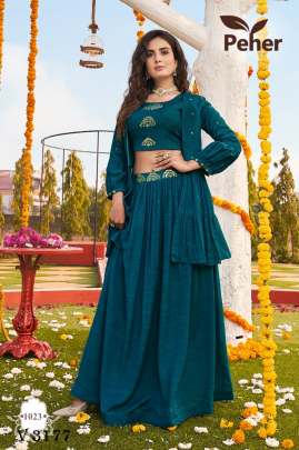 Fancy top skirt and dupatta By Vivils silk mills Pvt LTD