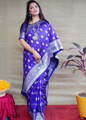 Fituri 2 Lichi Soft Silk Saree In Purple Color By Surati Fabric 