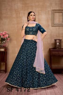 GIRLY VOL  12 Designer Lehengha Choli In blue Color By SHUBHKALA