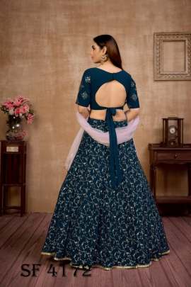 GIRLY VOL  12 Designer Lehengha Choli In blue Color By SHUBHKALA