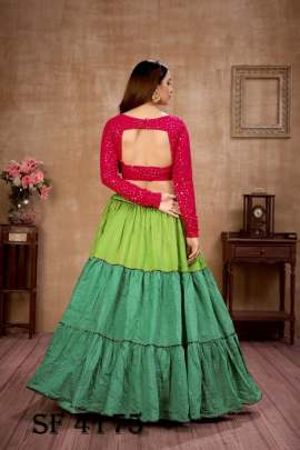 GIRLY VOL 12 Designer Lehengha Choli In Green Color By SHUBHKALA