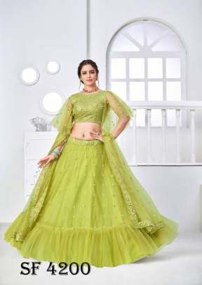 GIRLY VOL 19 Designer Lehengha Choli In Fluorescent green Color By SHUBHKALA