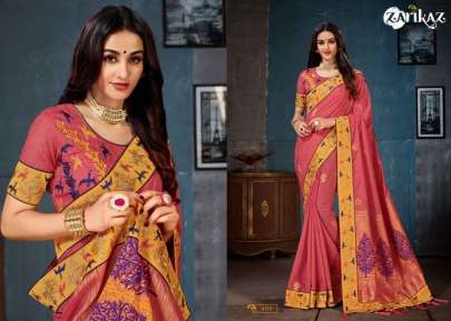 GLAM ELEGANCE PRESENT LILAN COTTON BANARASI SAREE WITH PINK COLOR