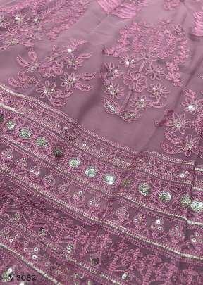 Georgette Designer Suit in Onion Color By RTC