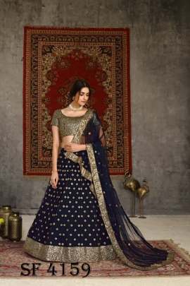 Girlish Vol  1 Bridal Lehengha Choli In Navy Blue Color By SHUBHKALA