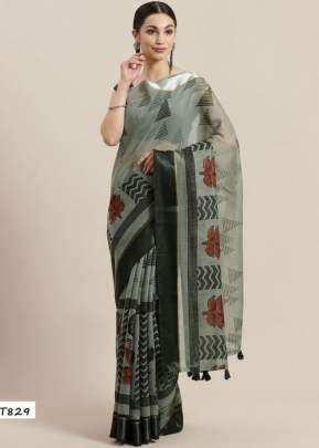 Glam Elegance Present New Brand Of Print Saree  With Bangoli Silk 