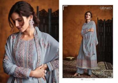 Gramo Heavy Fiyona Silk Salawar  Suit Collection