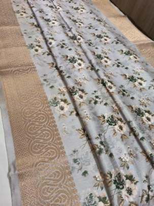 Handloom Weaving Silk Golden Grey