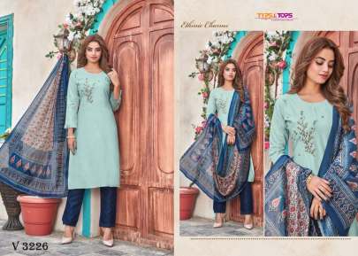 Heavy Chanderi Silk Kurti in 6 Color By TIPS & TOPS