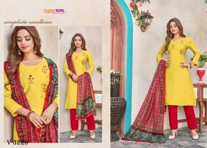 Heavy Chanderi Silk Kurti in 6 Color By TIPS & TOPS