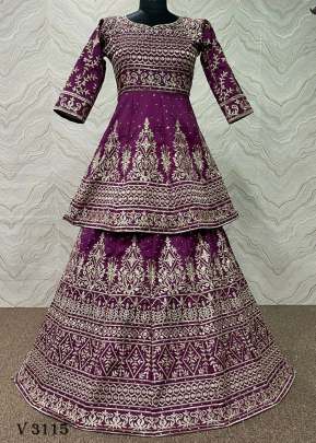 Heavy Lehenga choli In Rani Color BY HK