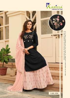 KARISSA RAAS LEELA TOP SHARARA WITH DUPATTA