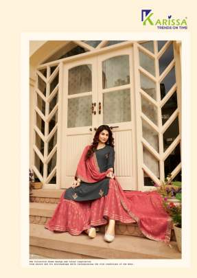 KARISSA RAAS LEELA TOP SHARARA WITH DUPATTA