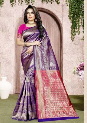 KAZO ROOP RANI VOL-13 WEAVING PURPLE  COLOR SAREE