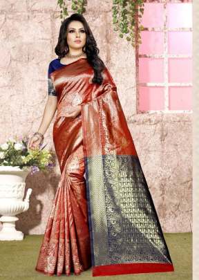 KAZO ROOP RANI VOL-13 WEAVING RED  COLOR SAREE