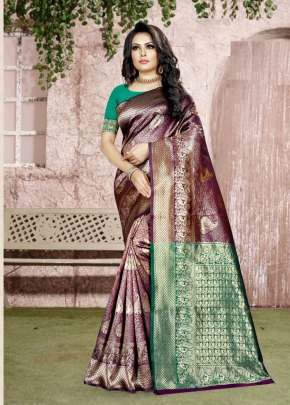 KAZO ROOP RANI VOL-13 WEAVING MAGENTA  COLOR SAREE