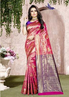 KAZO ROOP RANI VOL-13 WEAVING RANI COLOR SAREE