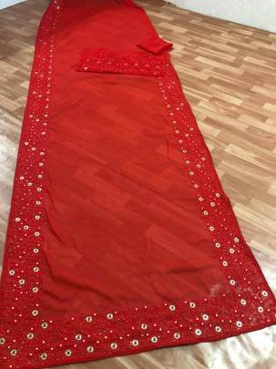 KD BEAUTIFUL BOLLYWOOD JAHANVI KAPOORS SAREE IN GEORGETTE