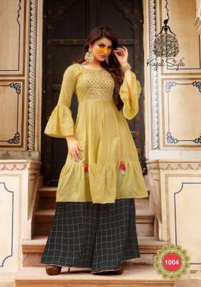 Kajal Style Fashion Holic Vol 1 Kurti with Palazzo or Skirt Wholesale Catalog 8 Pcs