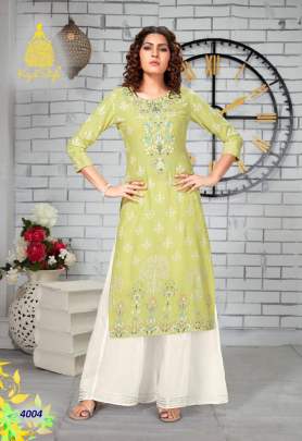 Kajal Style Fashion Label Kurti with Palazzo or Sharra or Pant  Catalog