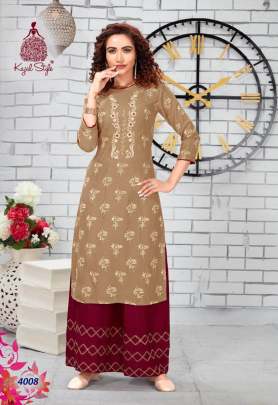 Kajal Style Fashion Label Kurti with Palazzo or Sharra or Pant  Catalog