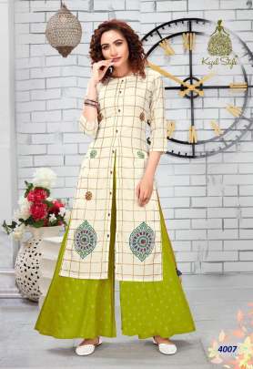 Kajal Style Fashion Label Kurti with Palazzo or Sharra or Pant  Catalog