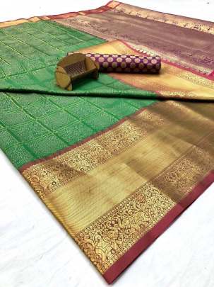 Kanchipuram Handloom Weaving Silk Saree