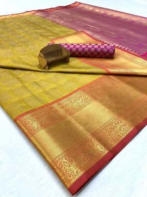 Kanchipuram Handloom Weaving Silk Saree