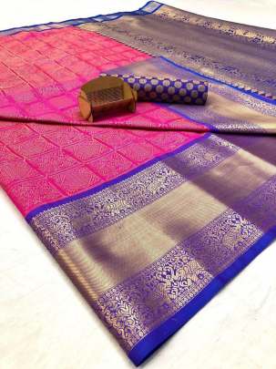 Kanchipuram Handloom Weaving Silk Saree