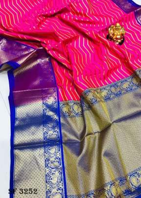 Kanchipuram Handloom Weaving Silk Rani Saree By Surati Fabrics