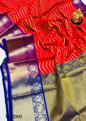 Kanchipuram Handloom Weaving Silk Red Saree By Surati Fabrics