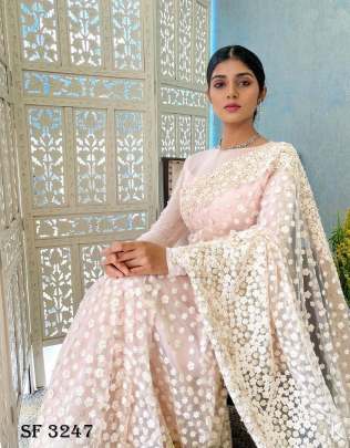 Khadi Organza Off White Saree by Surati Fabrics