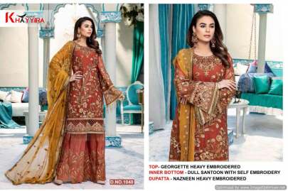 Khayyira Emaan Adeel Georgette Pakistani Salwar Suits