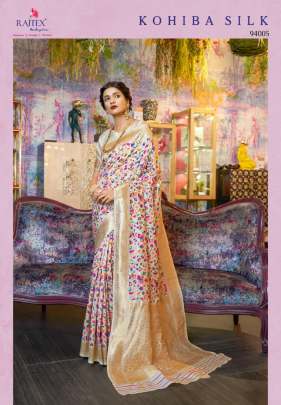  Kohiba silk multi  golden color with golden border 