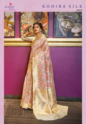  Kohiba silk multi golden color with dark golden border 