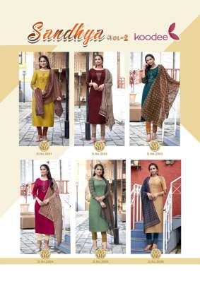 Koodee Fashion Sandhya Vol 2  Designer Kurti With Pant Collection