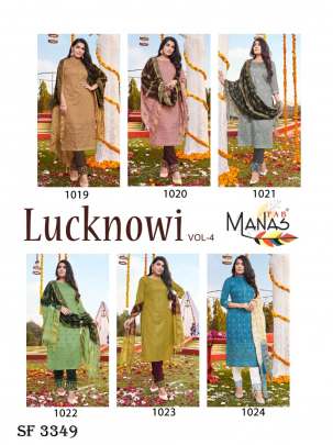 LUCKNOWI VOL.4 Heavy Suit In 6 Design By Manas