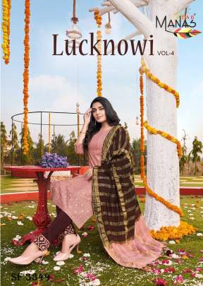 LUCKNOWI VOL.4 Heavy Suit In 6 Design By Manas