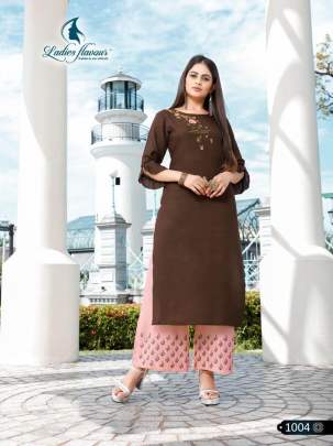 Ladies Flavour Signature Kurti with Palazzo Catalog