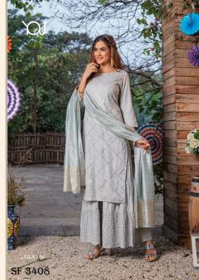 Laila Kurti With Sharara & Dupatta In 6 Design By Wanna