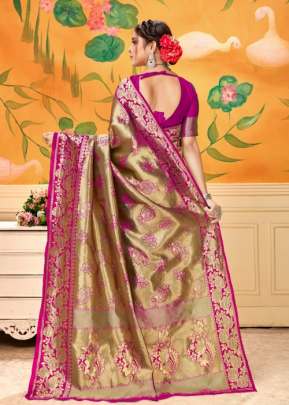 Lichi Silk Saree  With Champion Gulaabo PINK.