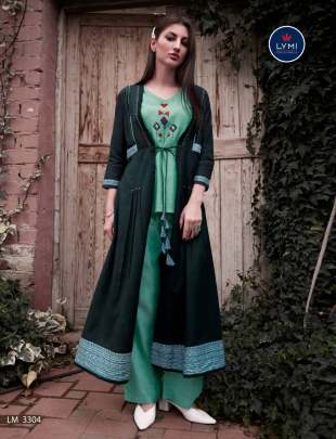 Lymi Genesis with Palazzo with Shrug by Kessi Kurti Wholesale Catalog 8 Pcs