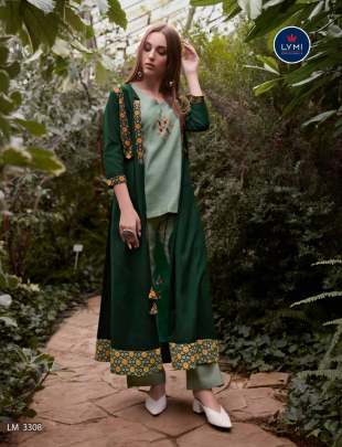 Lymi Genesis with Palazzo with Shrug by Kessi Kurti Wholesale Catalog 8 Pcs