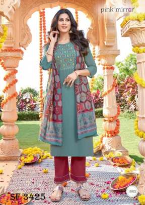 MIRROR embroidery & hand mirror work Suit In 6 Design By Pink Mirror