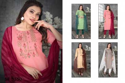 Mahi kurti Pant With Dupatta In 4 Design By Vishi Creation