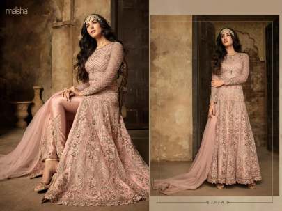 Maisha 7207 Salwar Suit Rose Pink