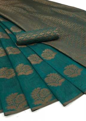 Mariyam Cotton Exclusive Green Color Saree