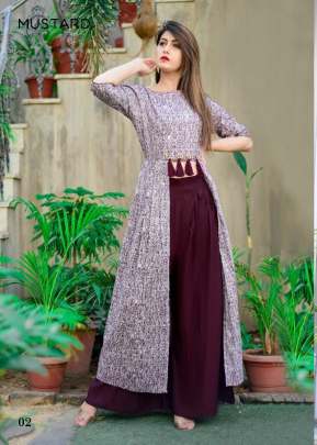 Mustard Cocktail Kurti Wholesale Catalog 4 Pcs